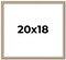18x20 Minimalist Picture Frame with UV-Resistant Acrylic & Acid Free Backing, Available in 6 Finishes - Black, Brown, Silver, Grey, Natural, and White